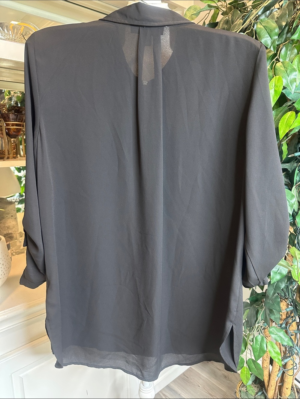 EUC MICHAEL Michael Kors Black Coat with Cream Label, L - Picture 6 of 9